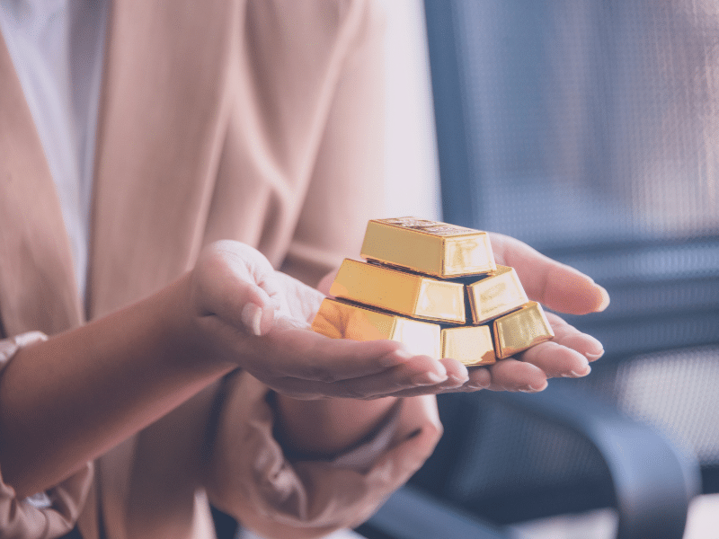 Gold bars and bullion